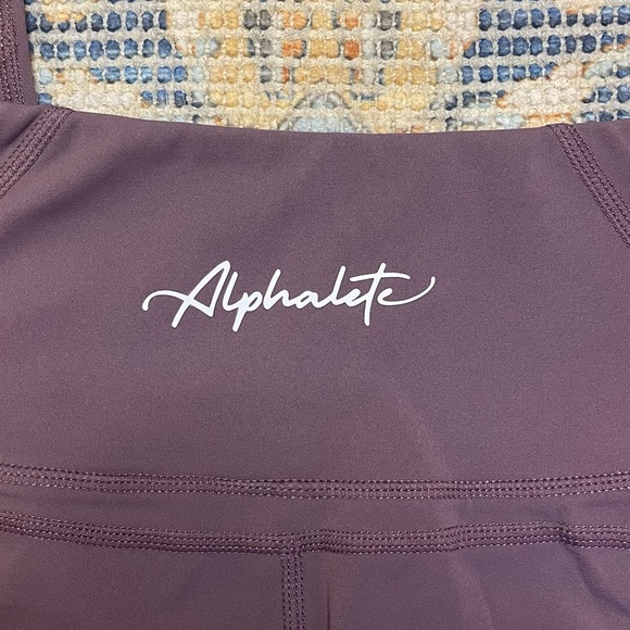 Alphalete 7/8 Full Length Leggings Purple High Rise Small - Picture 4 of 7